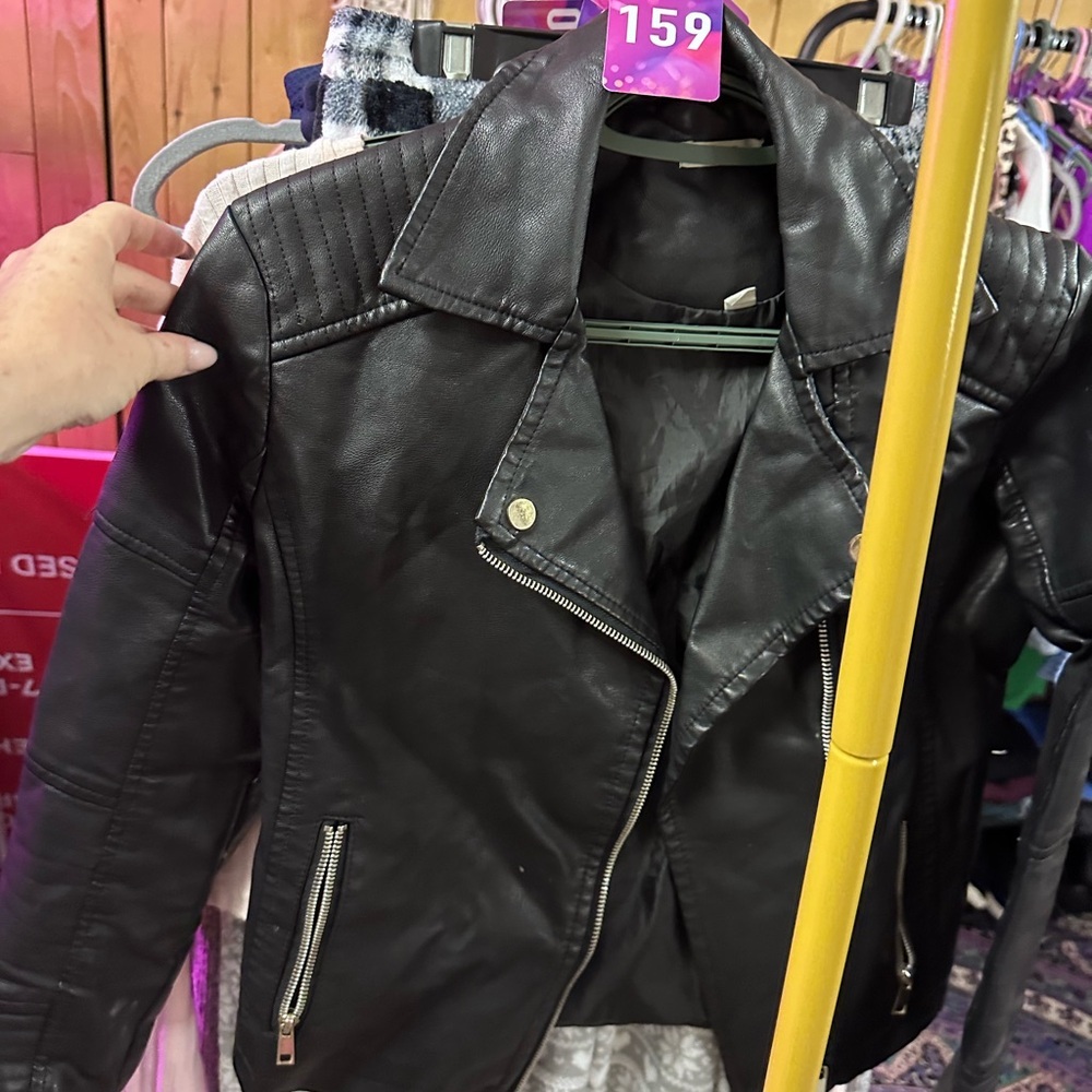159. Black Pleather Jacket